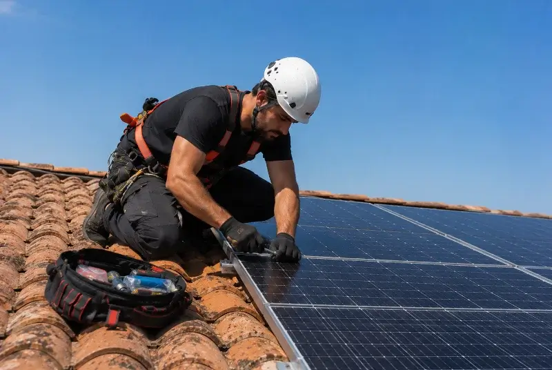 Maintenance et monitoring de panneaux solaires à Coux